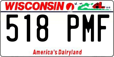 WI license plate 518PMF