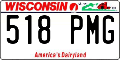 WI license plate 518PMG