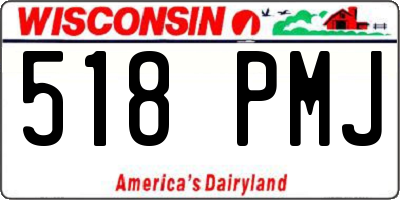 WI license plate 518PMJ