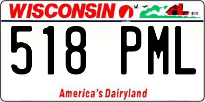 WI license plate 518PML