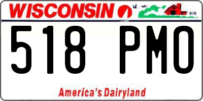 WI license plate 518PMO