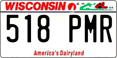 WI license plate 518PMR