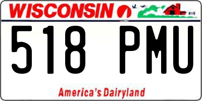 WI license plate 518PMU