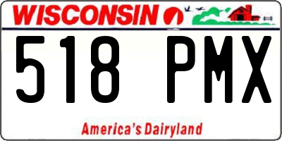 WI license plate 518PMX