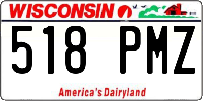 WI license plate 518PMZ