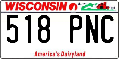 WI license plate 518PNC