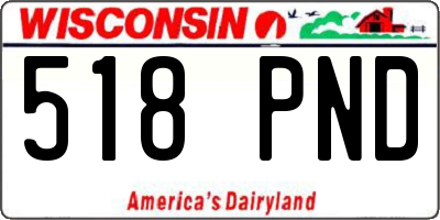 WI license plate 518PND