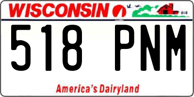WI license plate 518PNM
