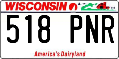 WI license plate 518PNR