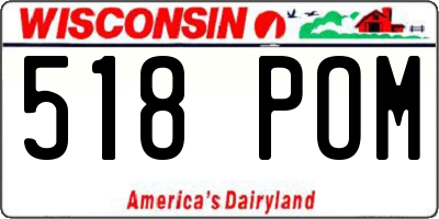 WI license plate 518POM