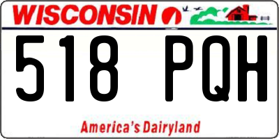 WI license plate 518PQH