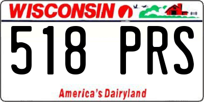 WI license plate 518PRS