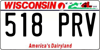 WI license plate 518PRV