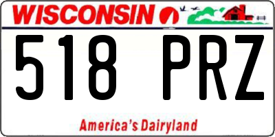 WI license plate 518PRZ