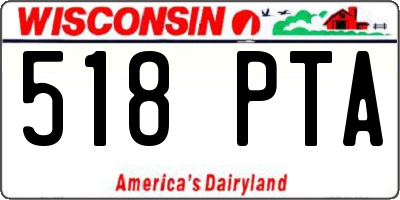 WI license plate 518PTA