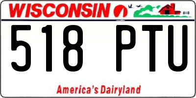 WI license plate 518PTU