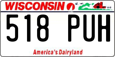 WI license plate 518PUH