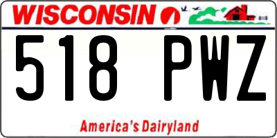 WI license plate 518PWZ
