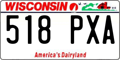 WI license plate 518PXA