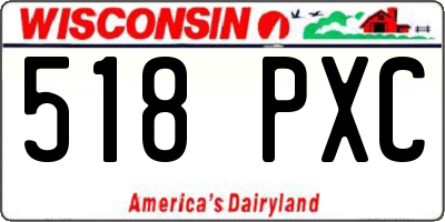 WI license plate 518PXC
