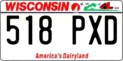 WI license plate 518PXD