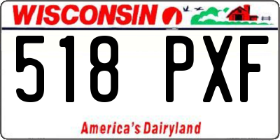 WI license plate 518PXF