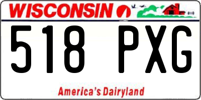 WI license plate 518PXG