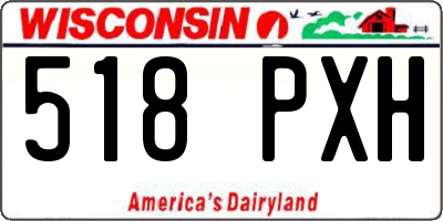 WI license plate 518PXH