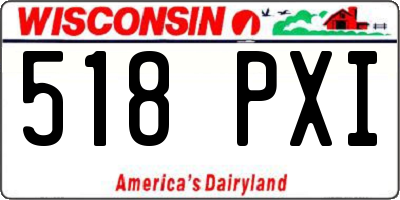 WI license plate 518PXI