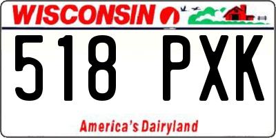 WI license plate 518PXK