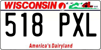 WI license plate 518PXL