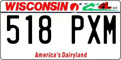 WI license plate 518PXM