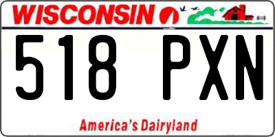 WI license plate 518PXN
