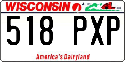 WI license plate 518PXP