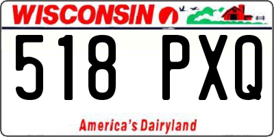 WI license plate 518PXQ