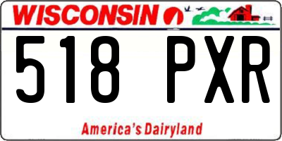 WI license plate 518PXR