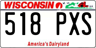 WI license plate 518PXS