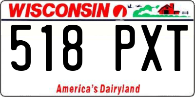 WI license plate 518PXT