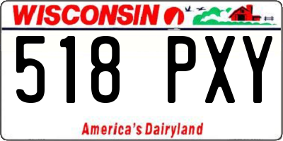 WI license plate 518PXY