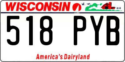 WI license plate 518PYB