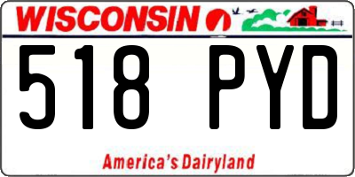 WI license plate 518PYD