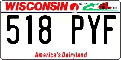 WI license plate 518PYF