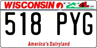 WI license plate 518PYG