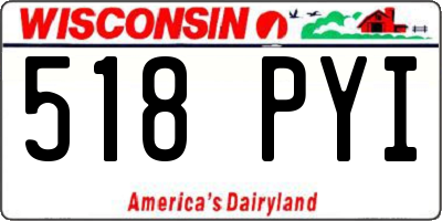 WI license plate 518PYI