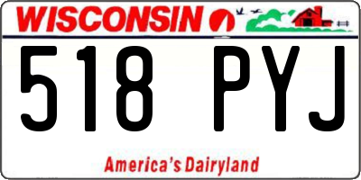 WI license plate 518PYJ