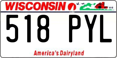 WI license plate 518PYL