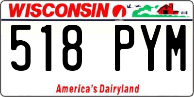 WI license plate 518PYM