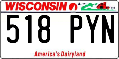 WI license plate 518PYN