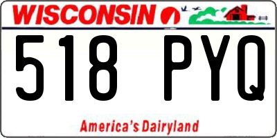 WI license plate 518PYQ