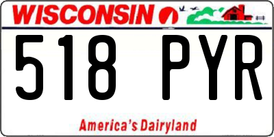 WI license plate 518PYR